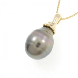 K18YG Ngọc trai đen dây chuyền - Hàng hiệu Authentic 856442