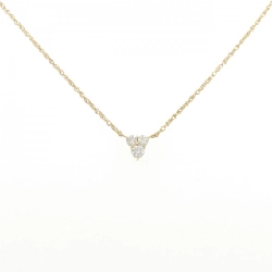 K18YG Dây chuyền kim cương ba viên 0.30CT - Hàng hiệu Chính hãng