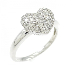 Nhẫn kim cương pavé hình trái tim PT900 0.52CT