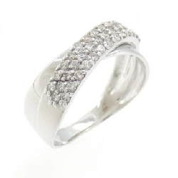 Nhẫn kim cương Pavé K18WG 0.30CT