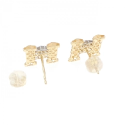 K18YG/K18WG Chữ cái H Bông tai - Hàng hiệu Chính hãng 870037