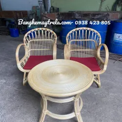 Bộ bàn ghế mây uống trà 698704