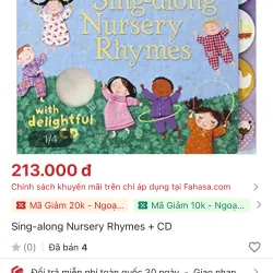 NGOẠI VĂN : sách tiếng anh trẻ em : USBORNE Sing-along Nursery Rhymes - giá đã giảm  1028001