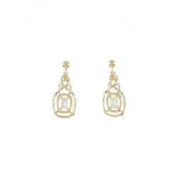 K18YG Bông tai kim cương 0.16CT - Hàng hiệu Chính hãng