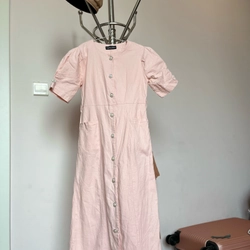Váy dài màu hồng nữ tính 327083