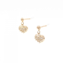 K18PG Bông tai hình trái tim kim cương 0.12CT - Hàng hiệu Chính hãng 867770