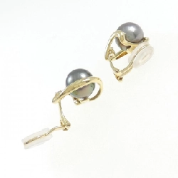 K18YG Ngọc trai đen 9.4mm - Bông tai hàng hiệu chính hãng 872252