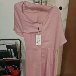 ĐẦM LỤA CỔ ĐỔ NEM NEW + NEWTAG + SIZE M + HỒNG PHẤN 925528