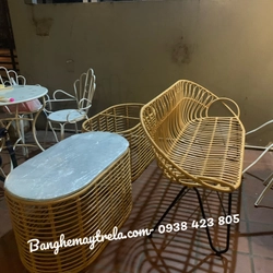 Bàn ghế mây nhựa thiết kế thanh mảnh 463485