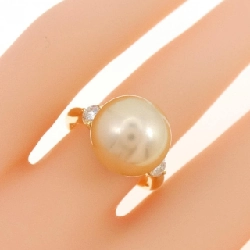 Nhẫn ngọc trai trắng K18YG 11.5mm 672082