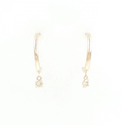 K18PG Bông tai kim cương 0.10CT - Hàng hiệu Chính hãng