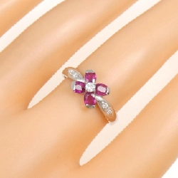 Nhẫn Ruby Hoa PT900 0.77CT - Hàng hiệu Chính hãng 850091