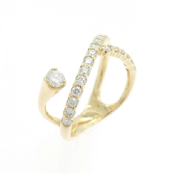 Nhẫn pinky kim cương K18YG 0.35CT