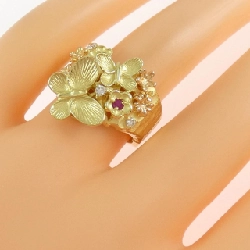 Nhẫn đá màu bướm K18YG/K18PG 667475