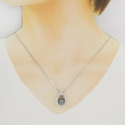 K18WG Ngọc trai đen dây chuyền 9.9mm - Hàng hiệu Chính hãng 856401