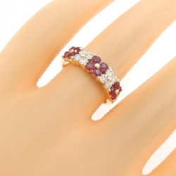 Nhẫn ruby 750YG hoa 0.80CT 666868