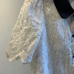 Áo sơ mi ren cổ đen 973887