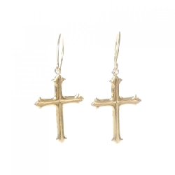 K18YG Khuyên tai chéo - Hàng hiệu Authentic