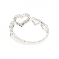 Nhẫn kim cương hình trái tim K18WG 0.11CT 669844