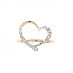 Nhẫn kim cương hình trái tim K18PG/K18WG 0.09CT - Hàng hiệu chính hãng 852739