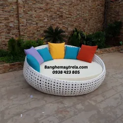 Ghế tròn hồ bơi tắm nắng mây nhựa