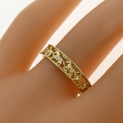 Nhẫn kim cương K18YG 0.01CT 669673