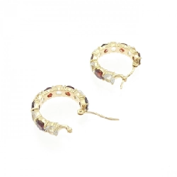 K18YG Garnet Bông tai - Hàng hiệu Chính hãng 874541