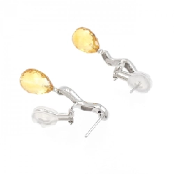 K18WG Bông tai Citrine - Hàng hiệu Chính hãng 871257