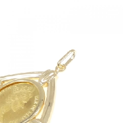 K18YG(枠) Đồng xu Mặt dây chuyền - Hàng hiệu Authentic 862619