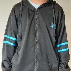 Hoodie nam thời trang màu đen 17875