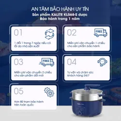 🍲 Nồi lẩu hấp đa năng KALITE KL568-S – Lẩu Ngon Trọn Vị, Nhà Vui Trọn Tình, Tiện Lợi 6L 595794