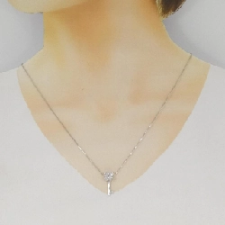 K18WG Cỏ ba lá × Chìa khóa Dây chuyền kim cương 0.06CT - Hàng hiệu Chính hãng 857224