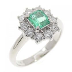 Nhẫn Emerald PT900 0.38CT - Hàng hiệu Chính hãng