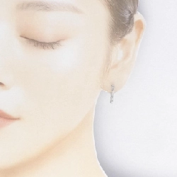 750WG/K18WG Bông tai kim cương hình sao - Hàng hiệu Authentic 871772