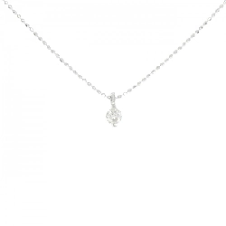 K18WG Solitaire Dây chuyền kim cương 0.18CT - Hàng hiệu Chính hãng