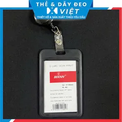 Dây đeo + thẻ nhân viên HB88 top FC mobile học sinh sinh viên co rút bản 1cm màu vàng trẻ trung 1064258
