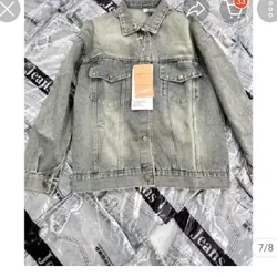 Áo khoác Jean nữ màu bụi form rộng 592809