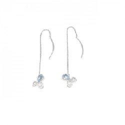 K18WG Aquamarine Bông tai - Hàng hiệu Authentic 876486