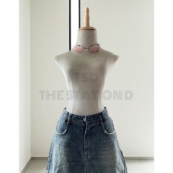 Set áo croptop quần short jean kèm nịt QCCC 11479