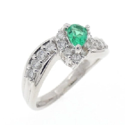 Nhẫn Emerald PT900 0.24CT - Hàng hiệu Chính hãng