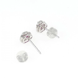 K18WG Bông tai hình trái tim Ruby 0.82CT - Hàng hiệu Chính hãng 869939