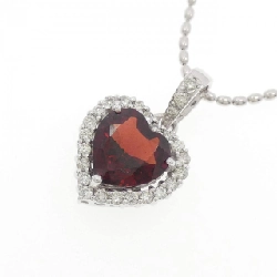 K18WG Dây chuyền Garnet hình trái tim - Hàng hiệu Authentic 858268