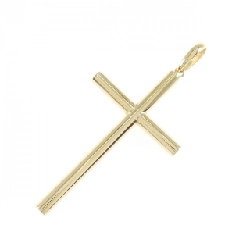 K18YG Mặt dây chuyền hình chữ thập - Hàng hiệu Chính hãng