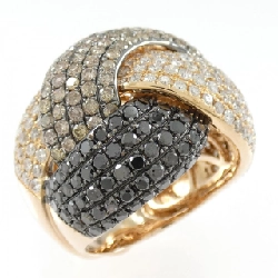 Nhẫn kim cương K18PG/K18BG 4.55CT