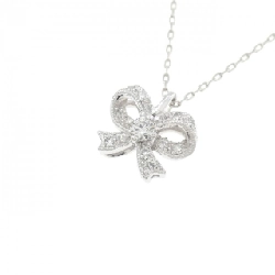 Dây chuyền kim cương PT900/PT850 hình ruy băng 0.13CT - Hàng hiệu Chính hãng 857318