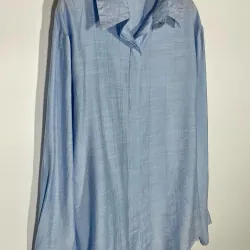 Áo Sơ mi Thô Basic Màu Xanh Fit < 55Kg 797818