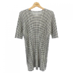 Pleats Please 2018 Kiểu kẻ ô PP81-JT593 7573012 Áo dài