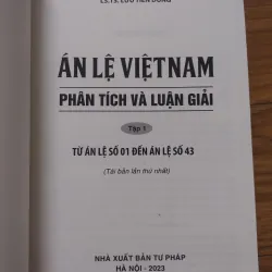 Sách: Án lệ Việt Nam - Phân tích và luận giải - TG: LS TS Lưu Tiến Dũng 736806