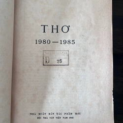  Thơ 1980 - 1985(xb 1985) 551652