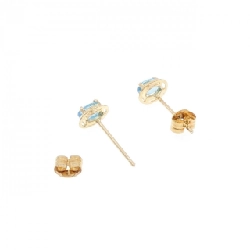 K18YG Blue Topaz Bông tai - Hàng hiệu Chính hãng 870617